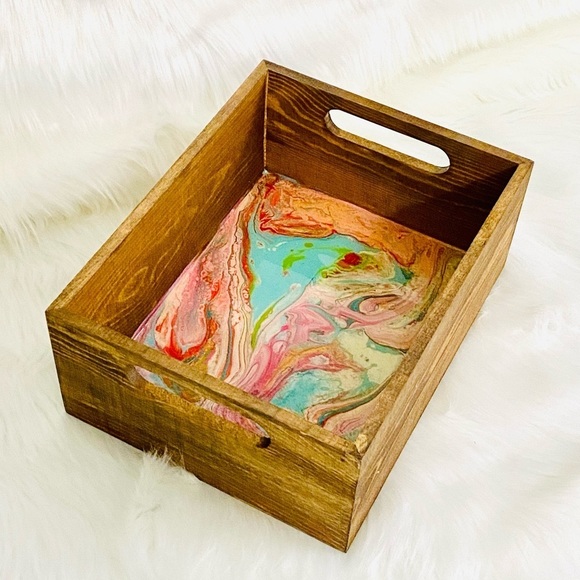 Hand Crafted Other - Handcrafted Acrylic Pour & Resin Tray